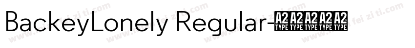 BackeyLonely Regular字体转换